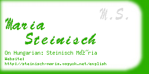 maria steinisch business card